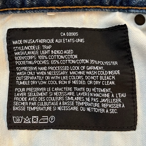 Denim X Alexander Wang Trap Denim Cropped Flare Jeans Size 29 Light Wash Indigo - Picture 10 of 15